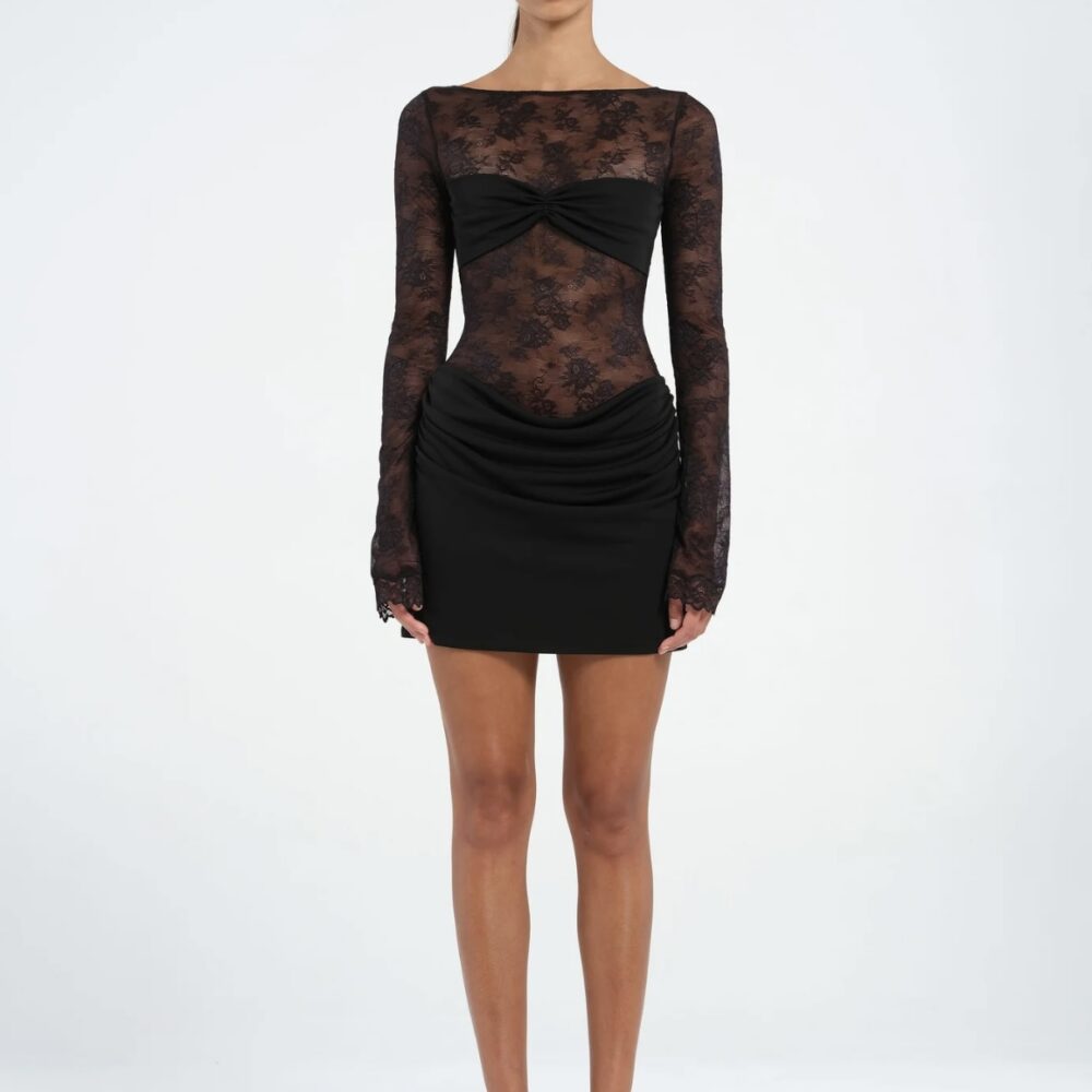 Oskar Mini Dress in Black