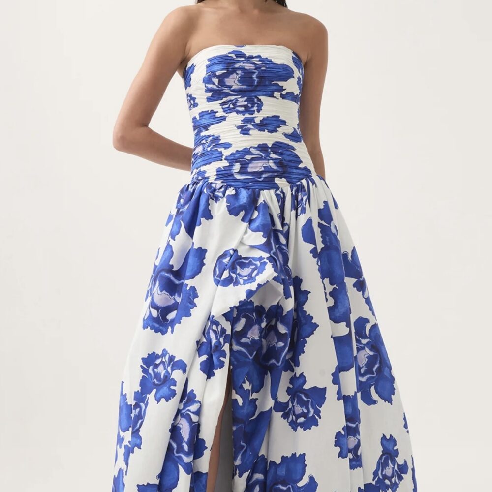 Behold Maxi Dress in Boldly Blooming Cobalt