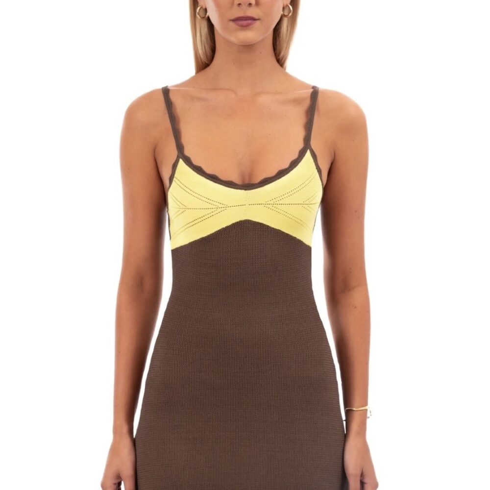 Anastacia Mini Dress in Honey